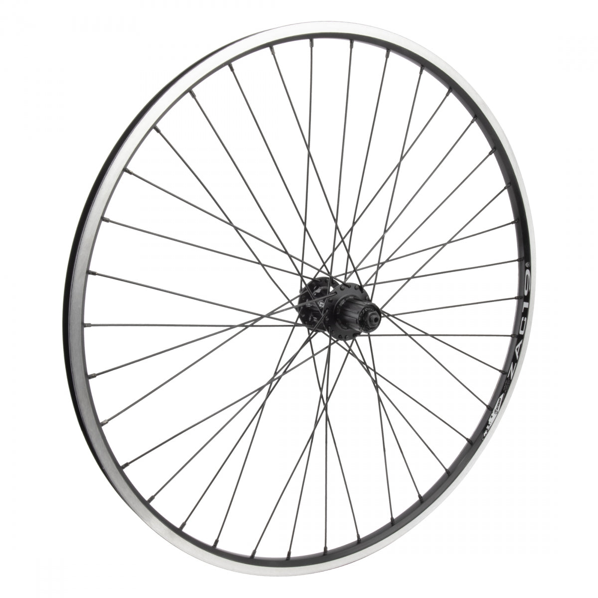 WheelMaster 700C/29" Weinmann ZAC19 Alloy Hybrid/Comfort Disc Rear Bicycle Wheel, Black Double Wall Machined Sidewall Rim, 36 Spoke, 8-11 Speed Cassette, QR