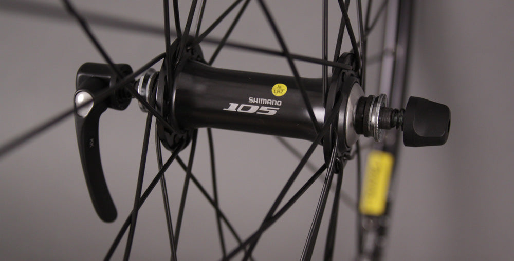 Mavic Open Pro Black Rims Shimano 105 Hubs Road Bike Wheelset