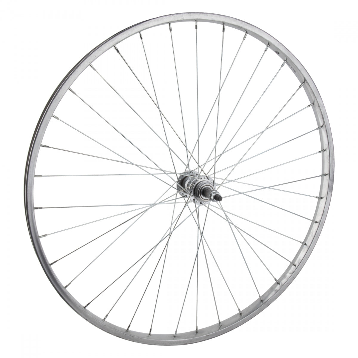 Wheel Master Rear Bicycle Wheel 26 x 1 3/8 36H, Steel, Bolt On, Silver Velo Mine