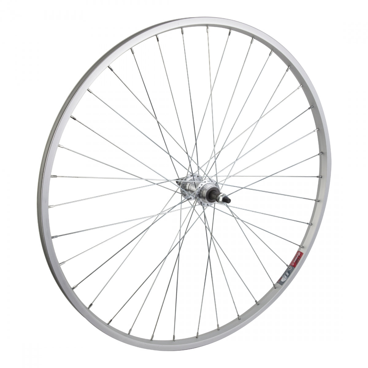 Wheelmaster Alloy 700x35 Hybrid/Comfort Rear Wheel, Silver, Bolt-On, 3/8 FW 5-7-Speed, 36H