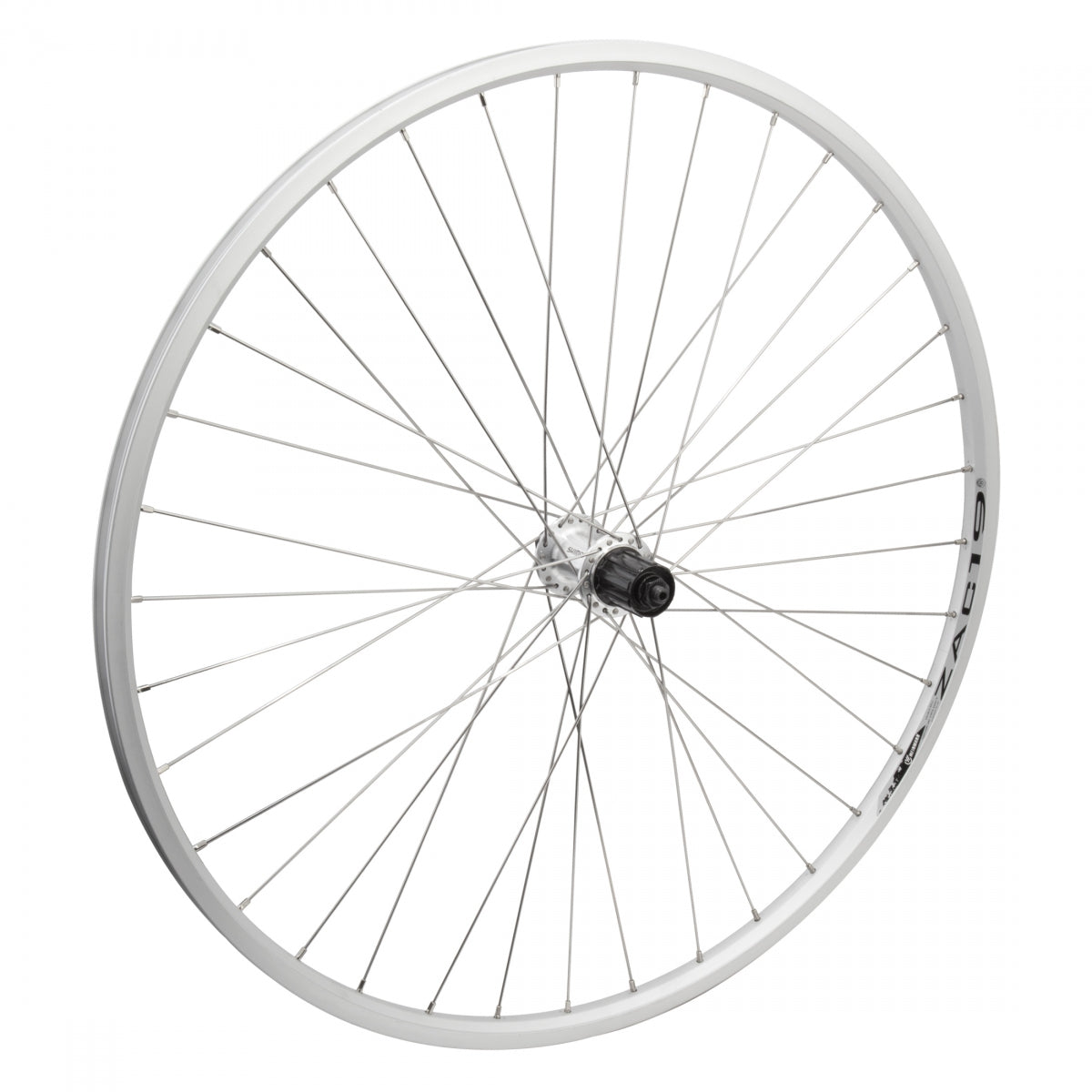 WheelMaster 700c Rear Wheel, Quick-Release, 36H, 8-Speed Cassette Hub, Silver/Silver/Steel