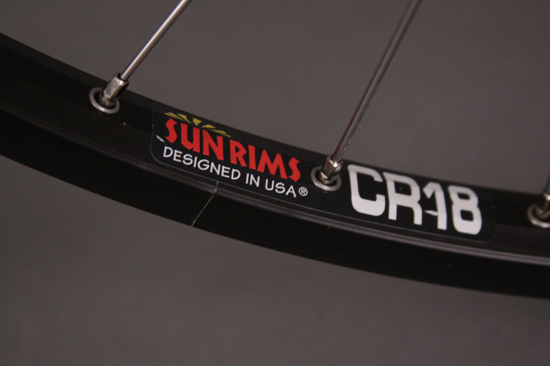 Sun CR18 Black 700c 32h Fixed Gear Singlespeed Wheelset Black