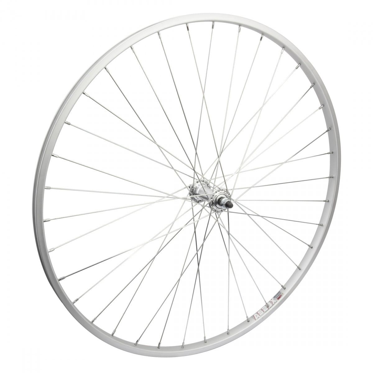 WheelMaster 700C Weinmann AS23X Alloy Road Front Bicycle Wheel, Silver Single Wall Machined Sidewall Rim, 36 Spoke