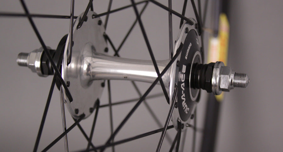 Velocity Deep V Black Dura Ace 7600 hubs Track bike Wheelset