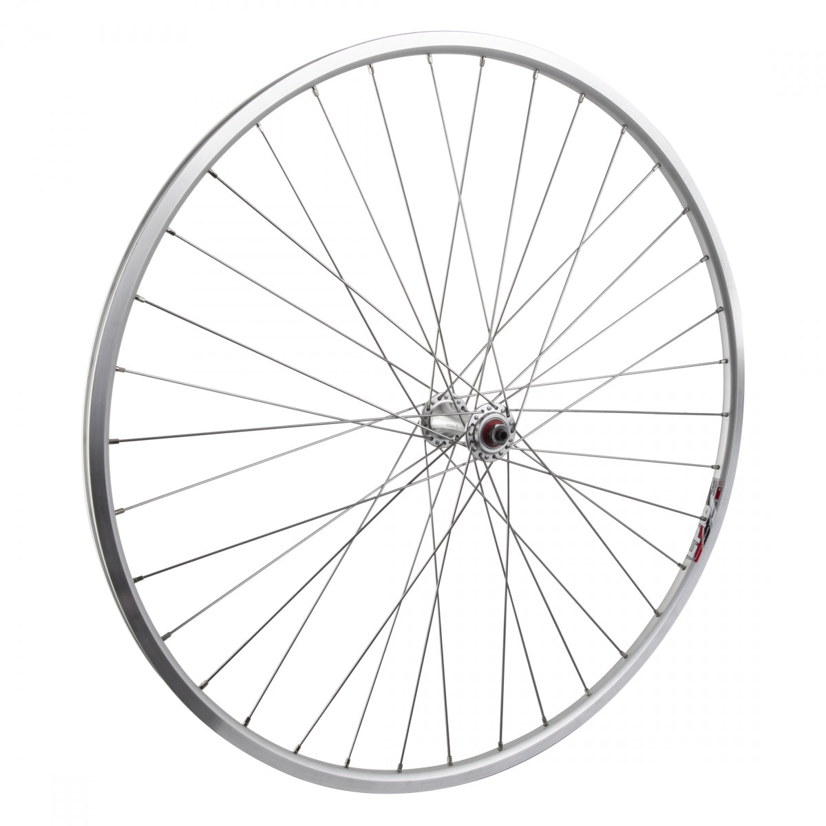 WheelMaster 700C Weinmann LP18 Alloy Road Front Bicycle Wheel, Silver Double Wall Machined Sidewall Rim, 36 Spoke, QR