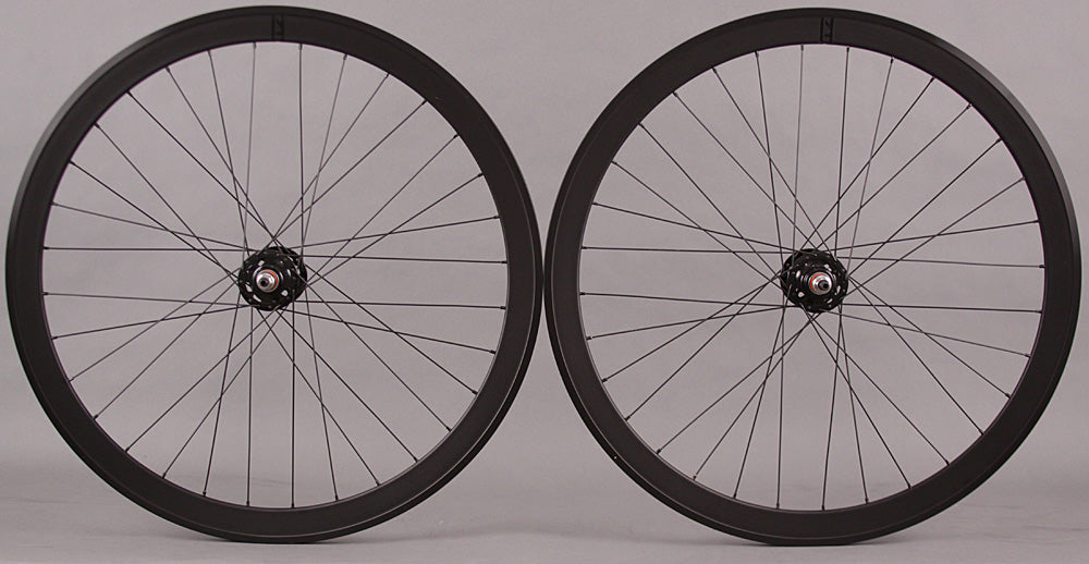 H Plus + Son SL42 Rims Black Fixed Gear Track Bike Wheelset