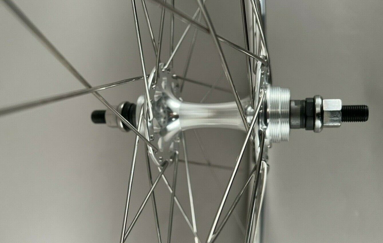 H + Plus Son TB14 Silver Fixed Gear Track Bike Single Speed Wheelset