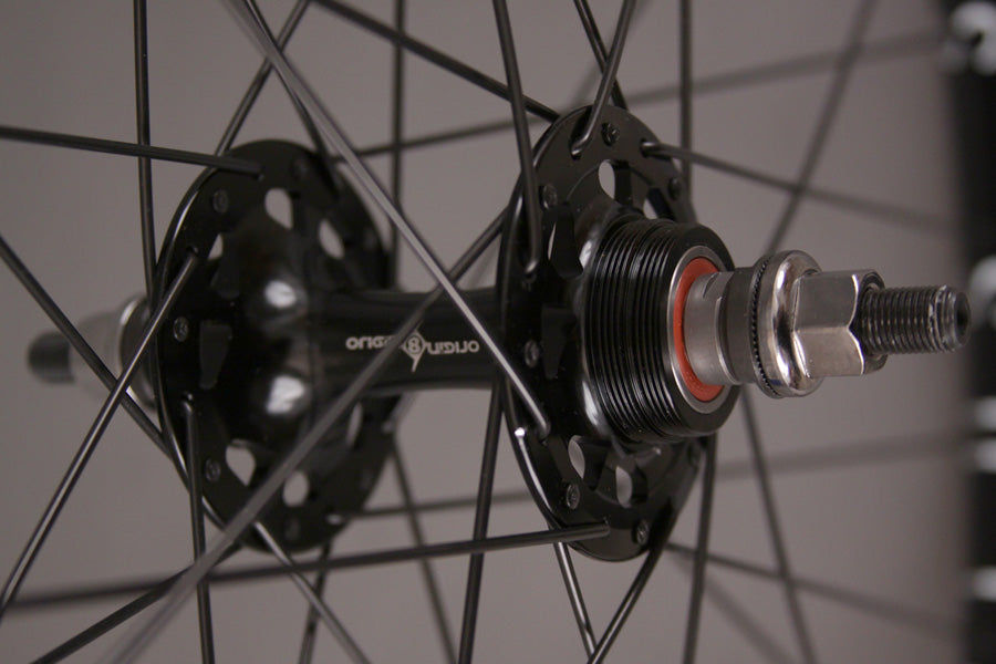 H + Plus Son Archetype Black Formula Track hubs Wheelset
