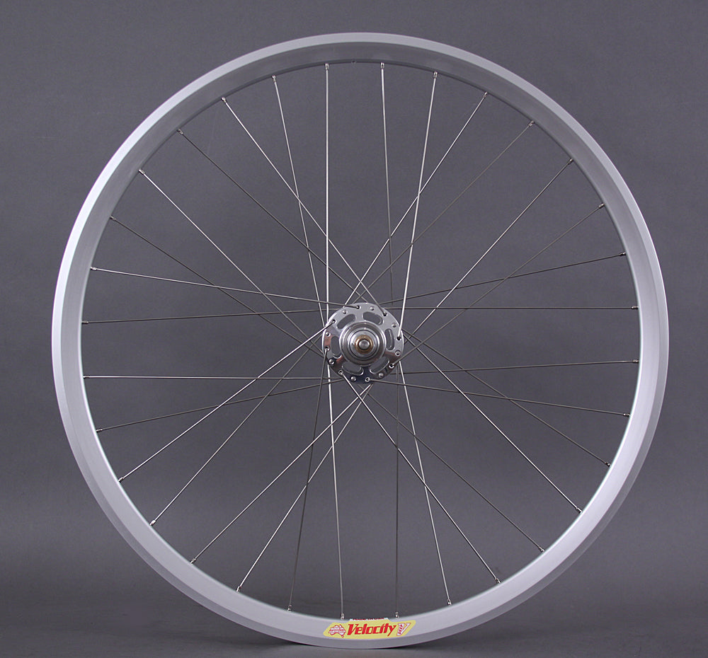 Velocity Deep V Silver White Industries Track Hub Rear Wheel