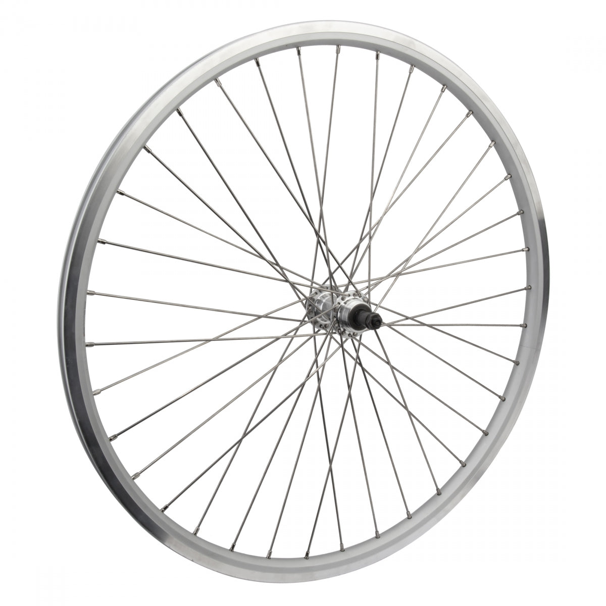 Wheel Rear 700c 622X19 Ryde Stratos Silver 36 Wm Aq1000 Freewheel 5/6/7Sp Quick Release 135Mm Ss12Gsl