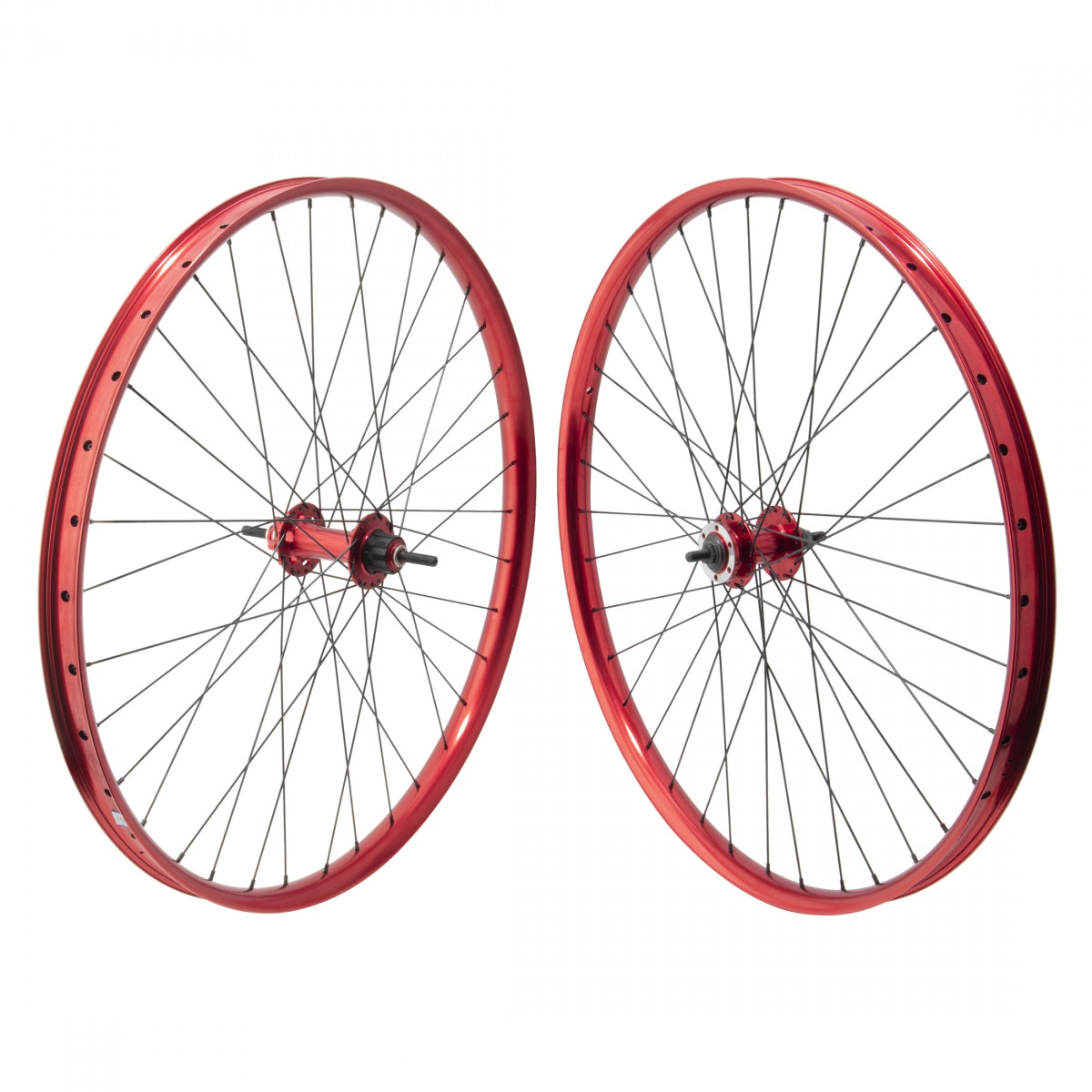 Wheelset 29er 622X36 Se Bikes Dub Monster Ripper Red NMSW 36h Single Speed cassette 6 Bolt Loose ball bearing (F), Sealed bearing (R), 3/8 110mm (F), 142mm 2.0mm BK spokes