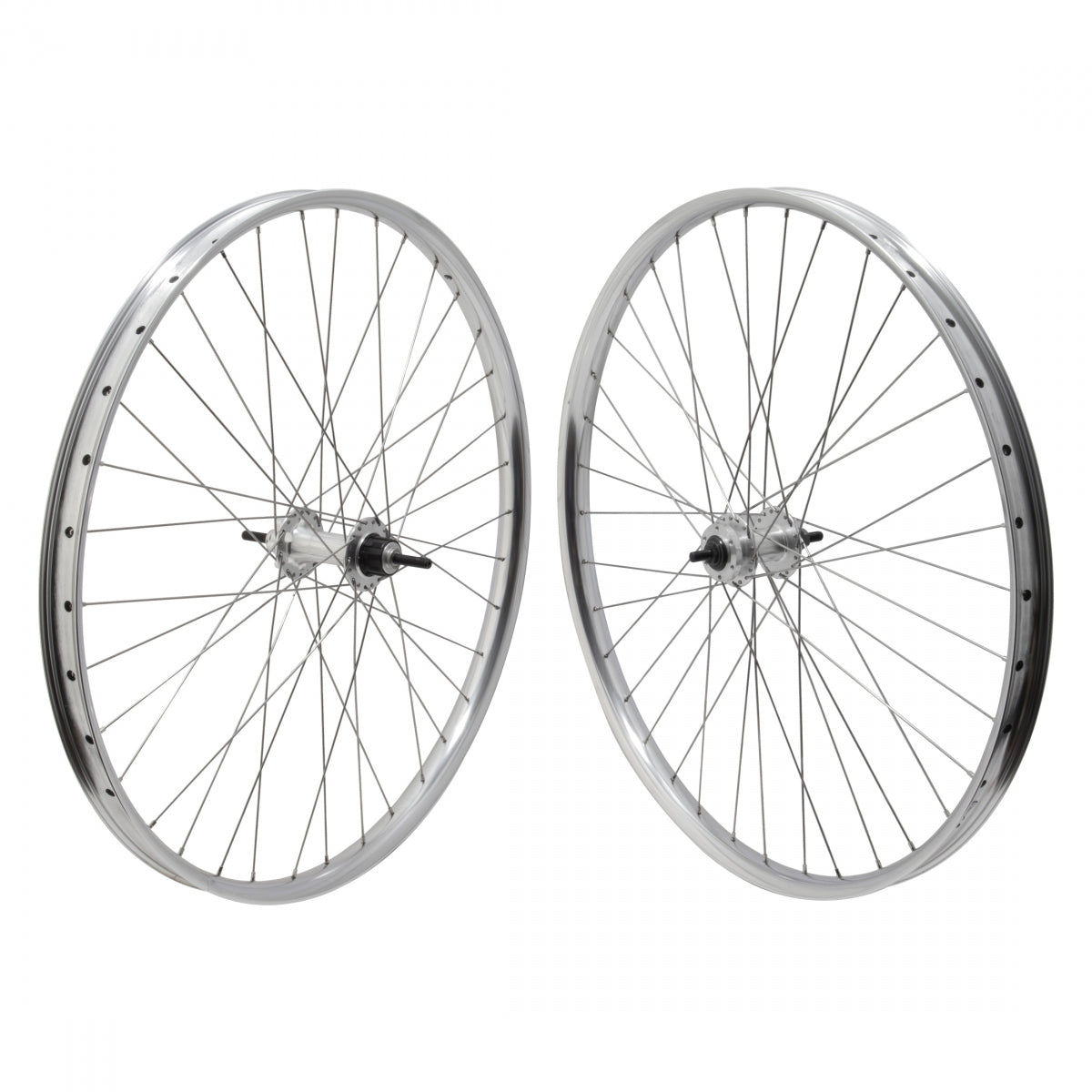 SE Bikes 29" Monster Quad J36U BMX Bicycle Wheelset, Silver Double Wall Rim, 36 Spoke, Single Speed Cassette