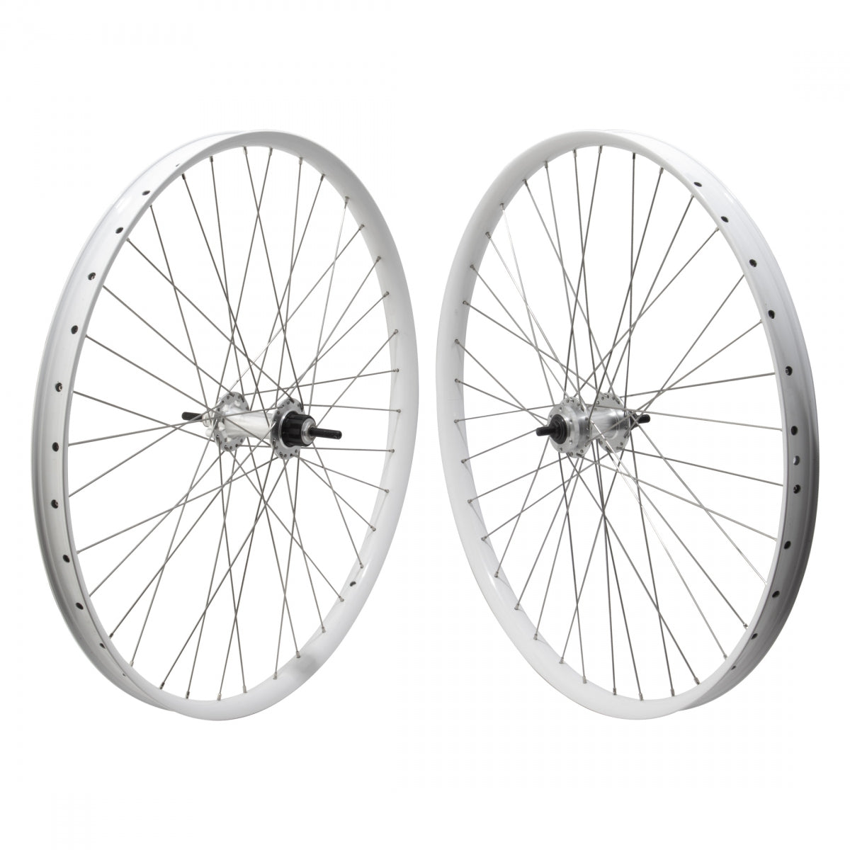 SE Bikes 29" Monster Ripper J36U BMX Bicycle Wheelset, White Double Wall Rim, 36 Spoke, Single Speed Cassette