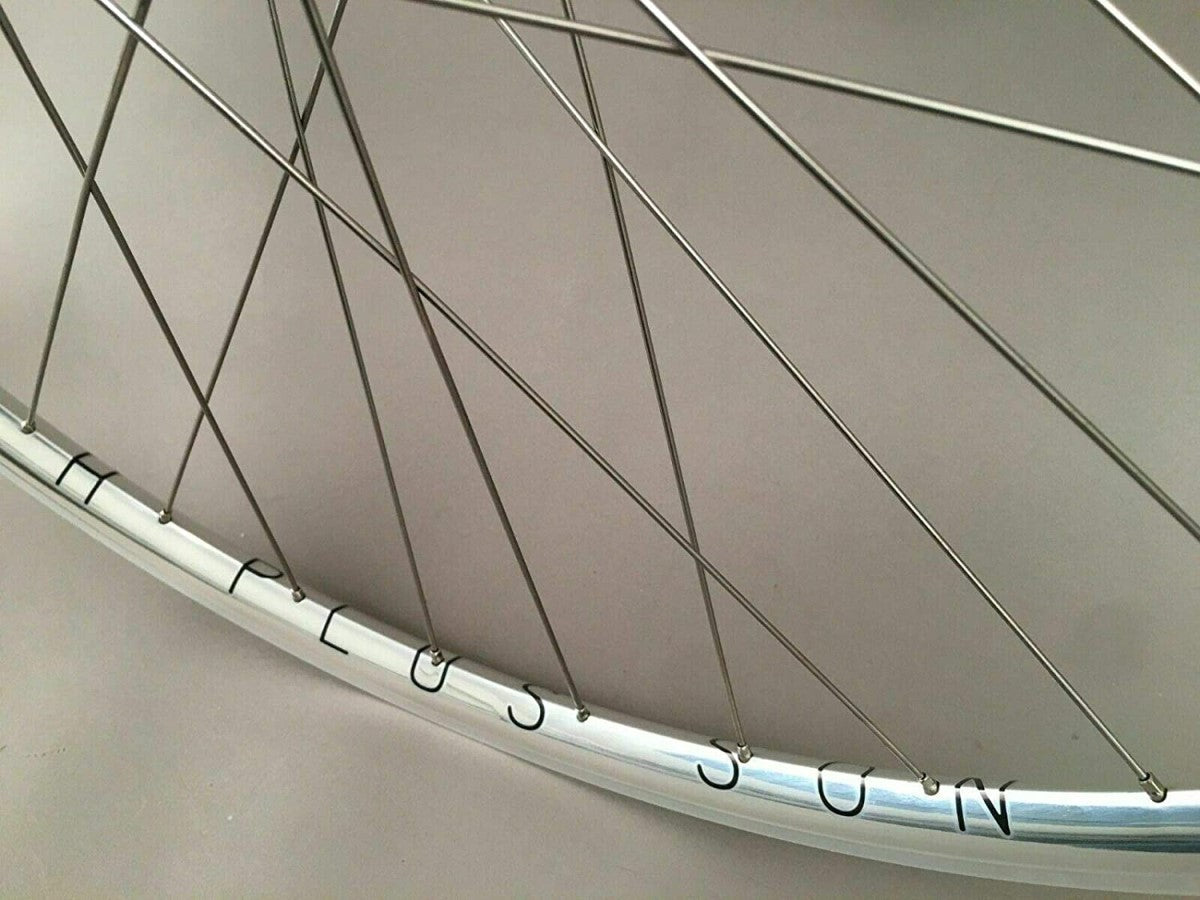 H Plus Son Archetype rims Polished Silver Track Bike Fixed Gear Single Speed Wheelset Radial Front