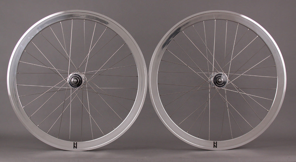 H Plus + Son SL42 Silver Fixed Wheelset MSW Shimano 7600 32H