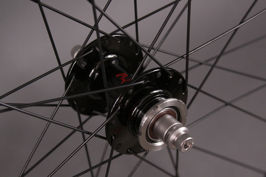 Hand Built Black Velocity Deep V Track Wheels Phil Wood Hubs