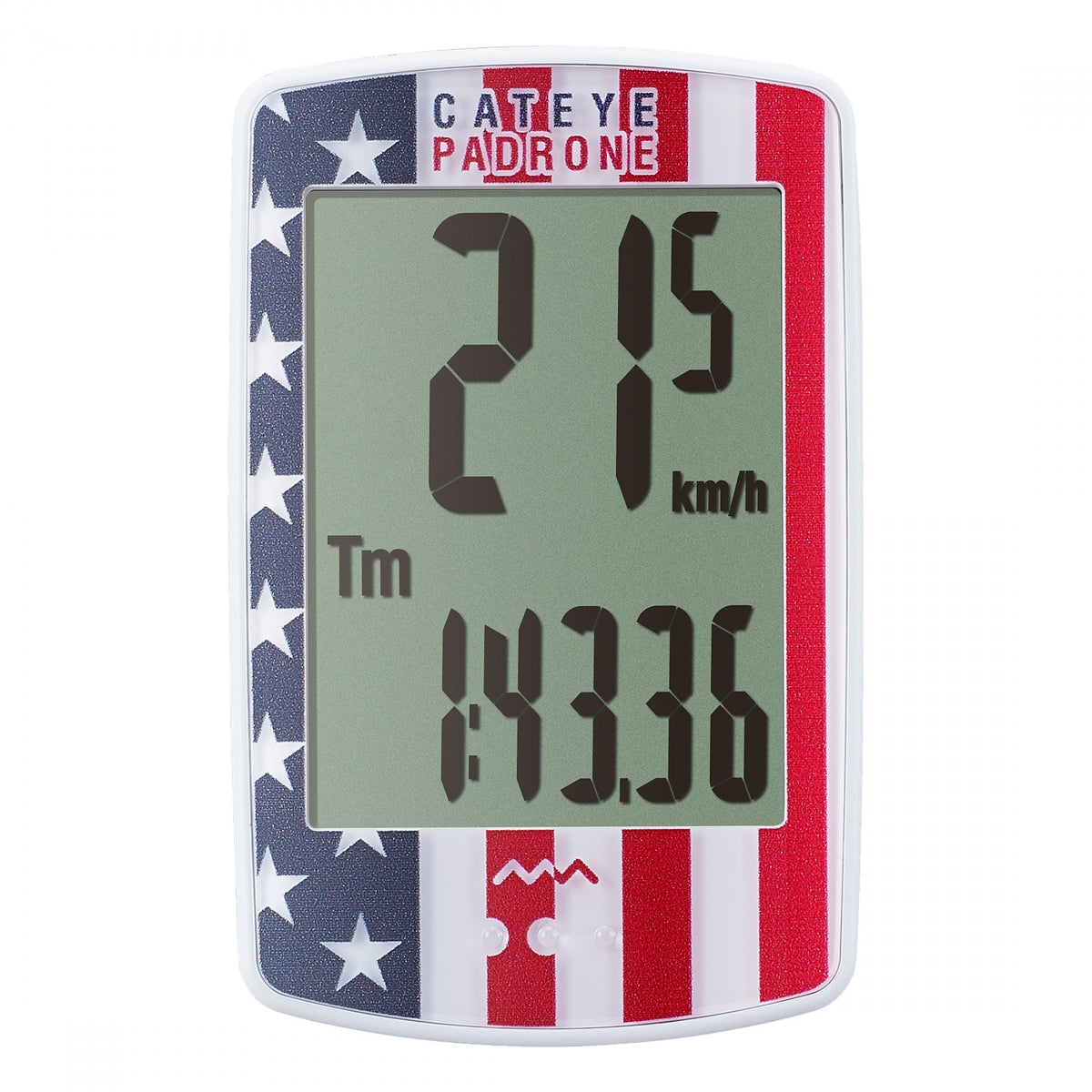CatEye CC-PA100W Padrone Wireless Cycling Computer, USA Flag