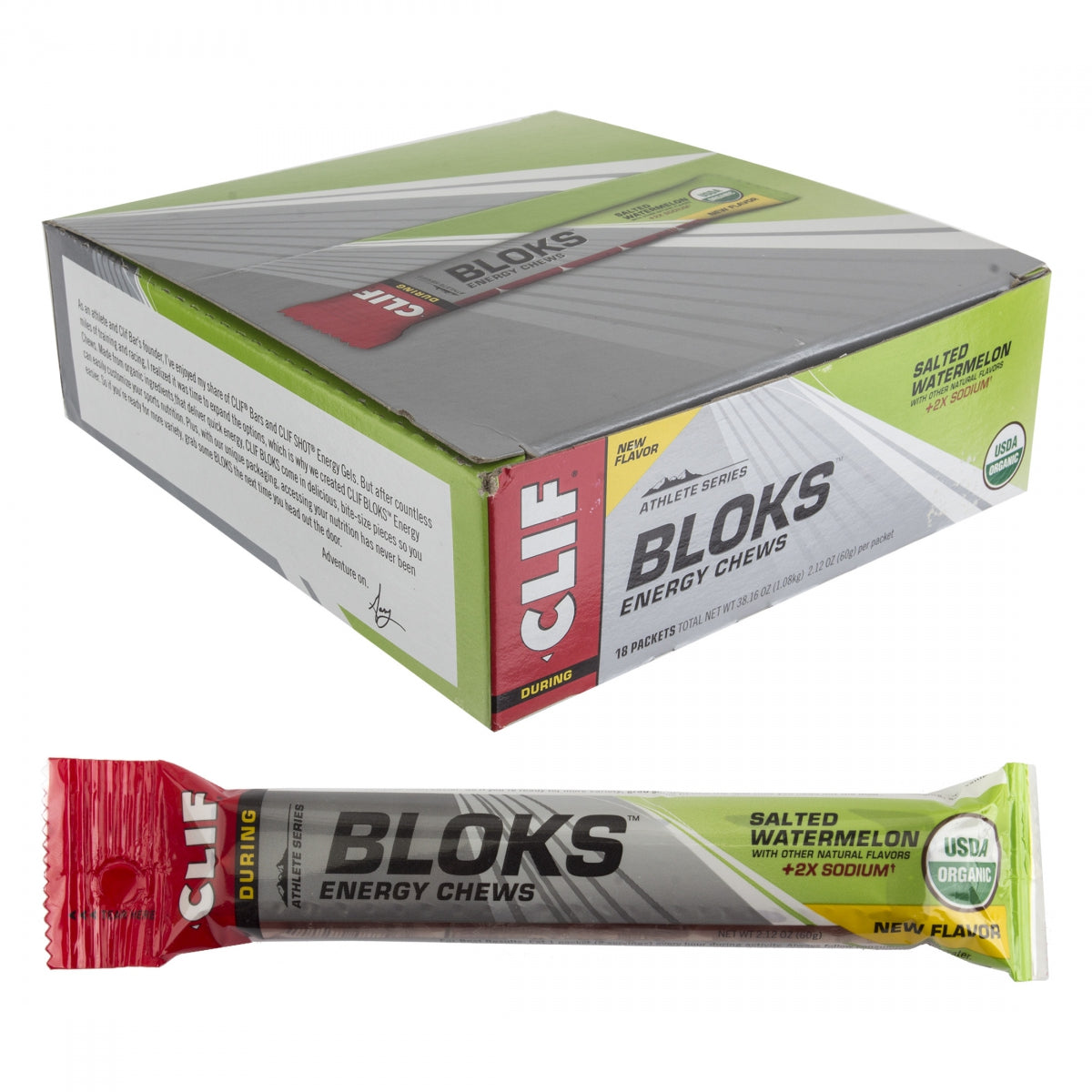 Food Clif Blok Salted Watermelon Box of 18