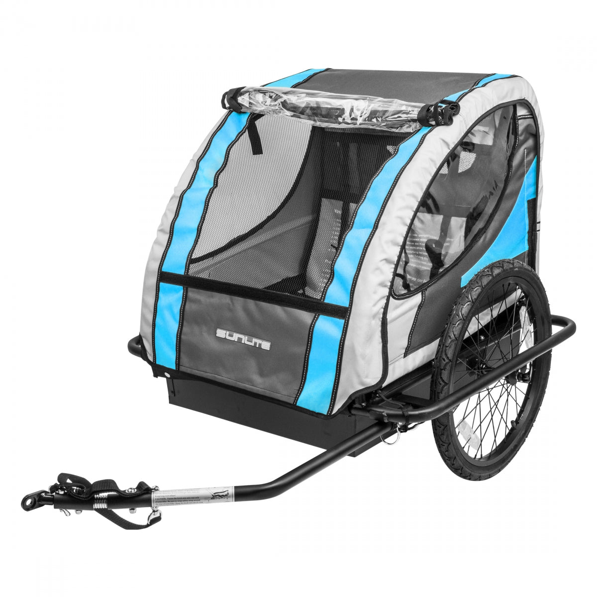 Trailer Sunlite Stl 20In Dlx W/Stl Floor Black-Frame&Aly-Whls Bu/Gy