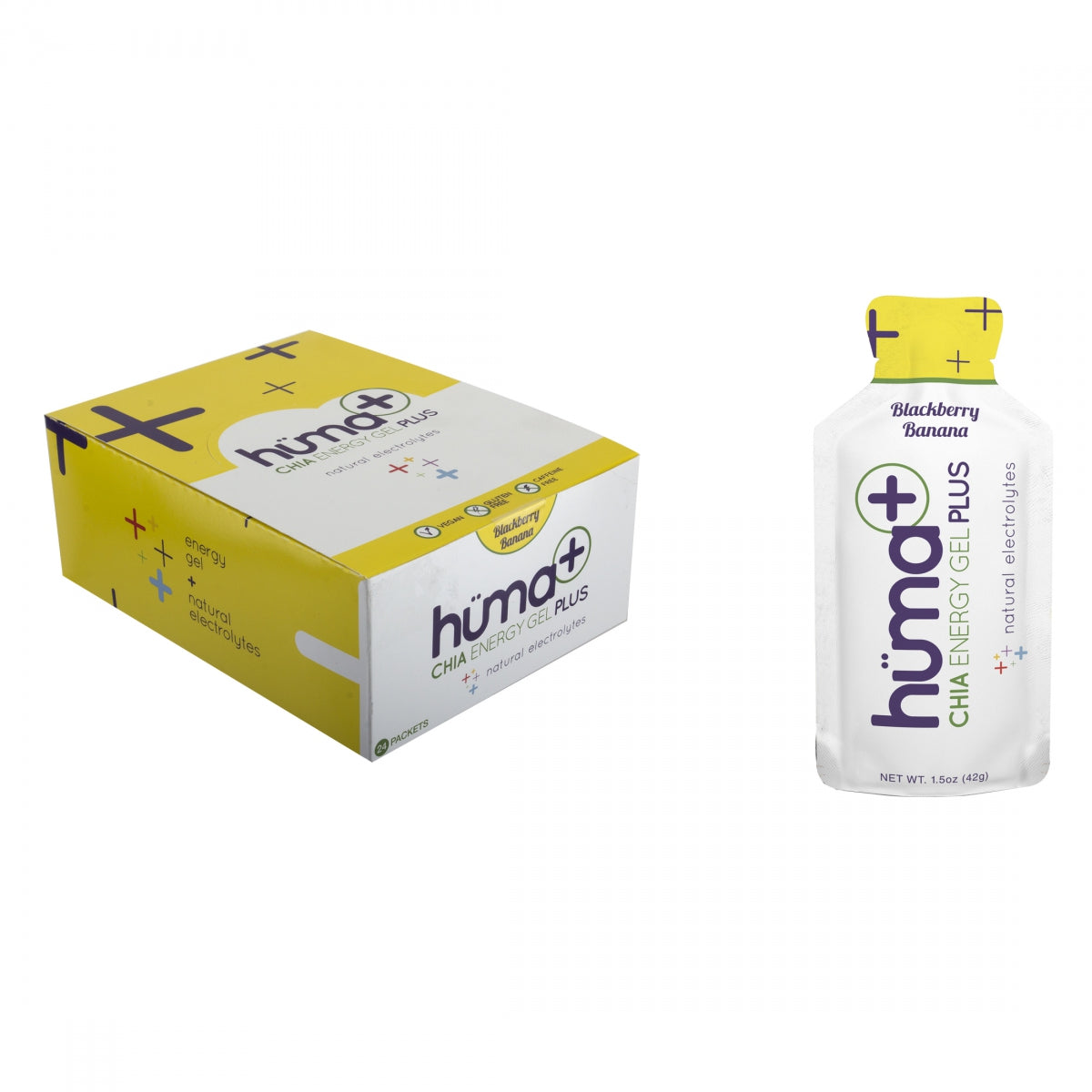 Food Huma Chia Energy Gel Plus Black Berry Banana Bxof24