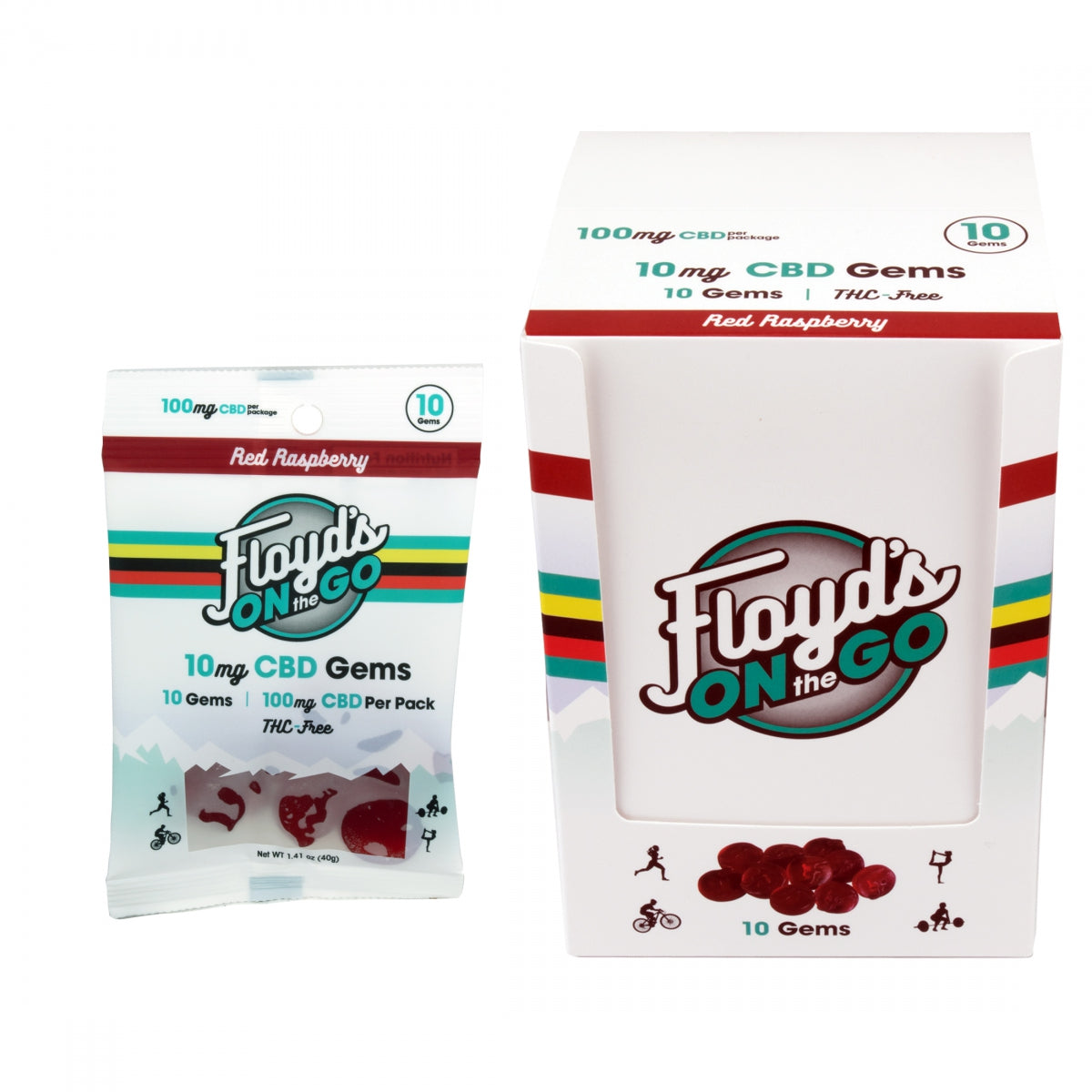 Food Floyds Of Lv Chew Cbd Iso (Thc Free) Raspberry Bxof6 10Mg 10Ct