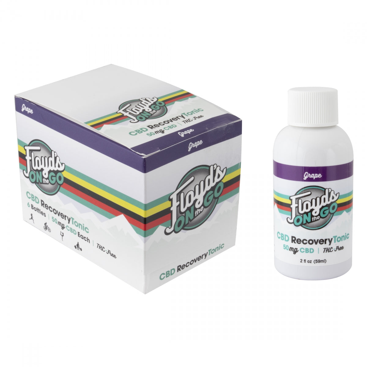 Food Floyds Of Lv Recovery Tonic Grape Cbd (Thc Free) Bxof6 20Z Bottle 50Mg