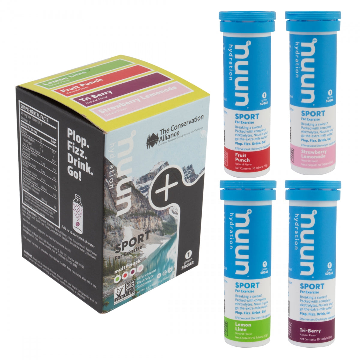 Food Nuun Electrolyte Active Mixed 4Pk Sl/Ll/Fp/Tb Bxof4