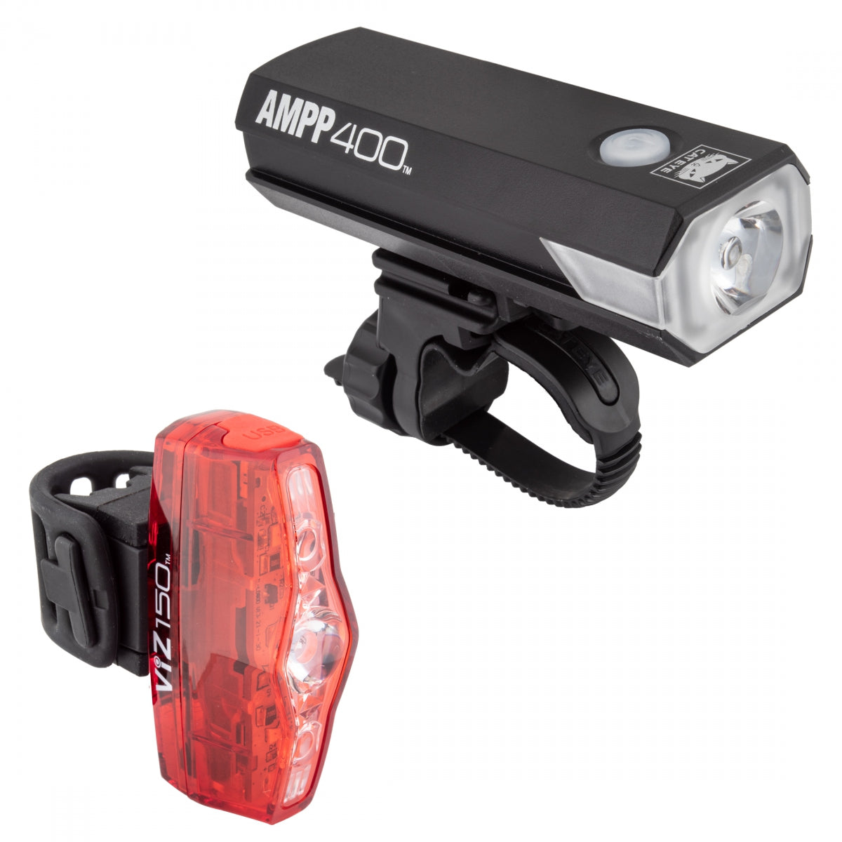 Light Cateye Hl-El084Rc Tl-Ld800R Ampp400/Viz150 Combo Black