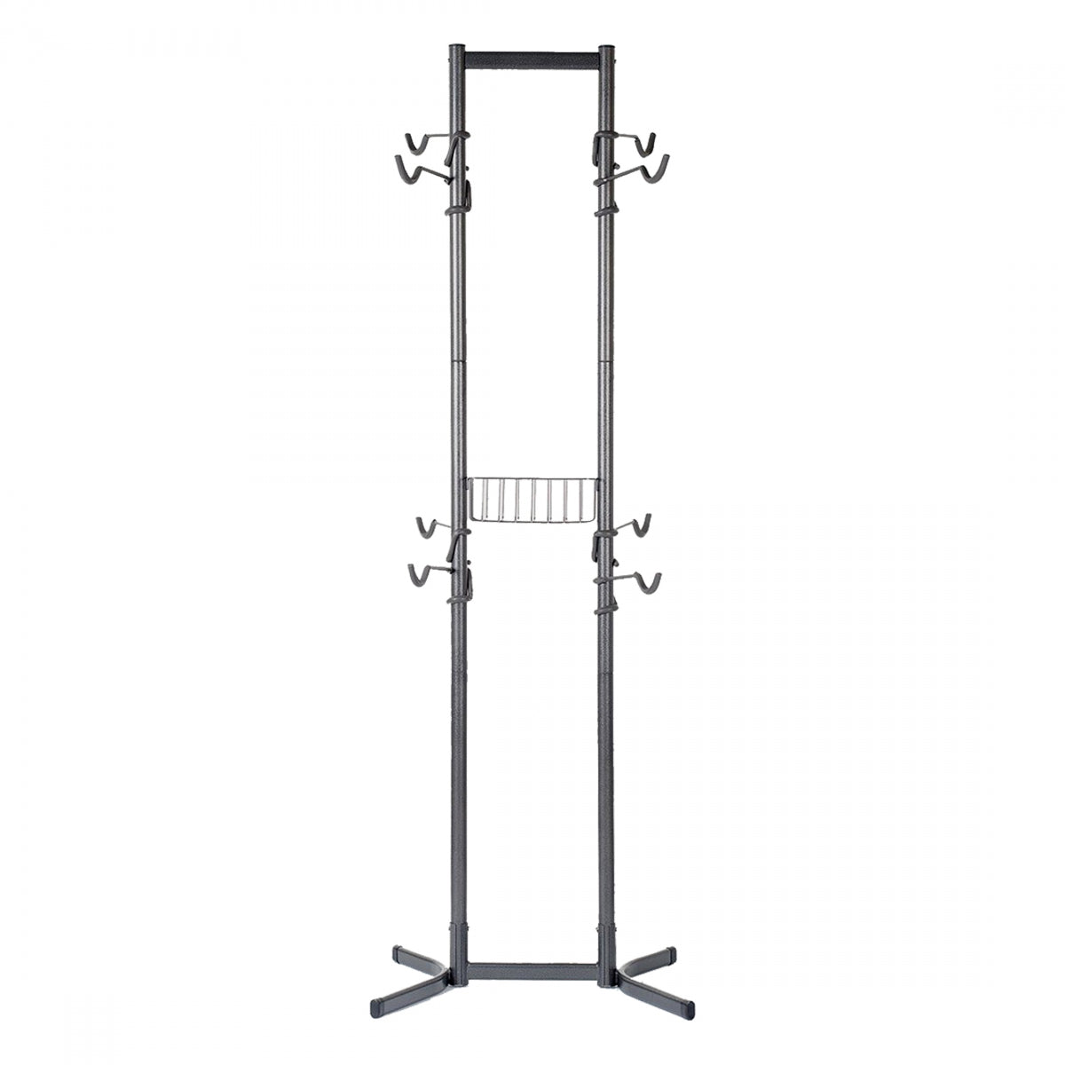 Storage Rack Delta Four Bike Freestanding Rack W/Basket