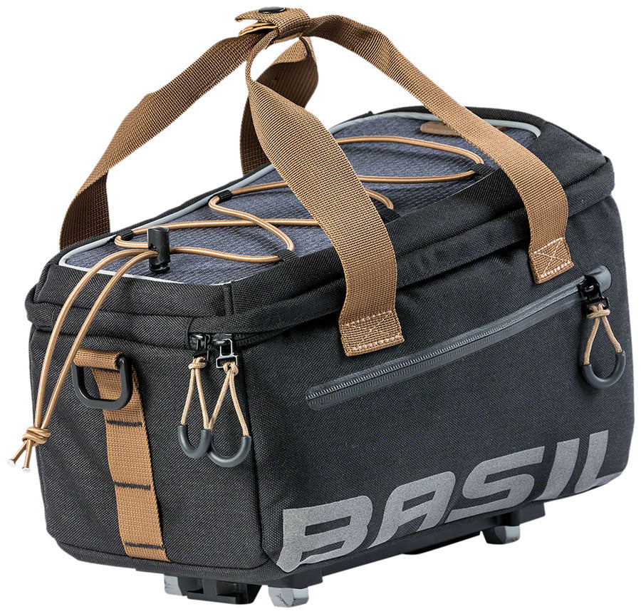 Basil Miles Trunk Bag - 7L, MIK Mount , Black/Brown
