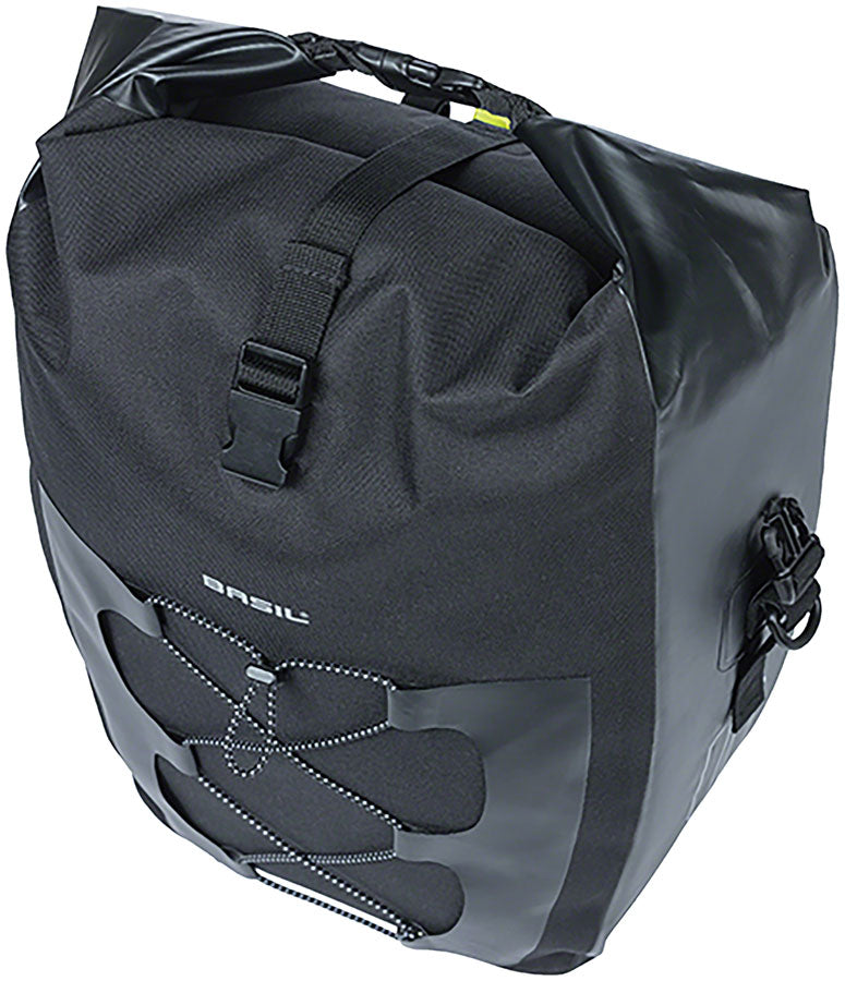 Basil Navigator Pannier - Single, 25-31L, Waterproof, Black