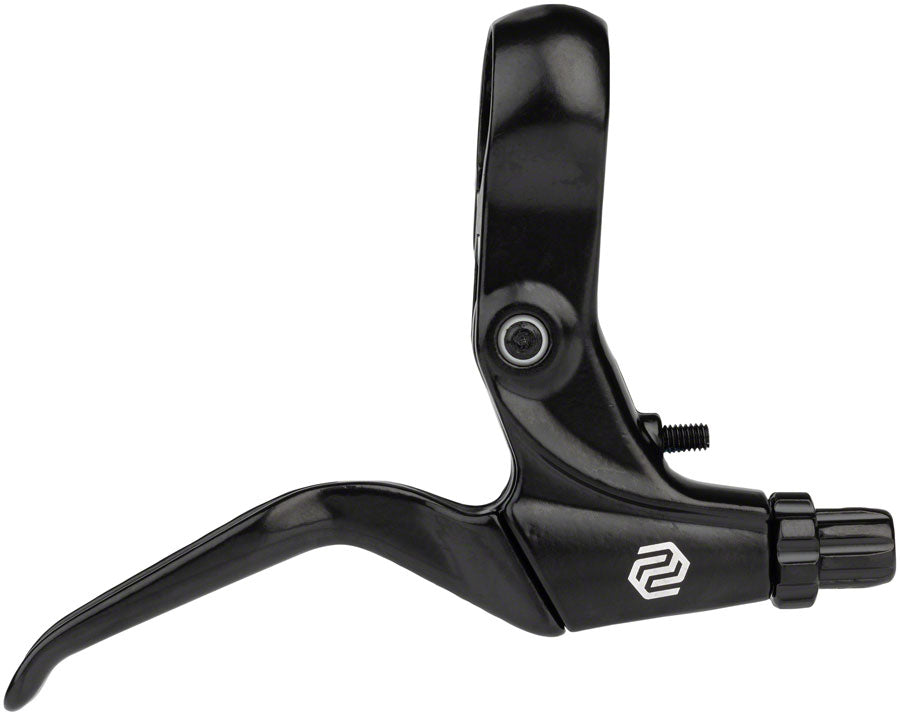 Promax XL-378 Brake Lever Set - Long Pull, 2-Finger, Tooled Reach Adjust, For Linear Pull Brakes, Black