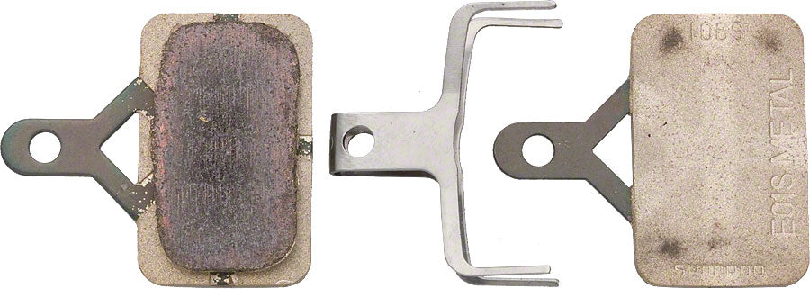 Shimano E01S Metal Disc Brake Pads and Spring for Deore BR-M575, BR- M486, BR-M485, BR-M446, BR-M445 Calipers