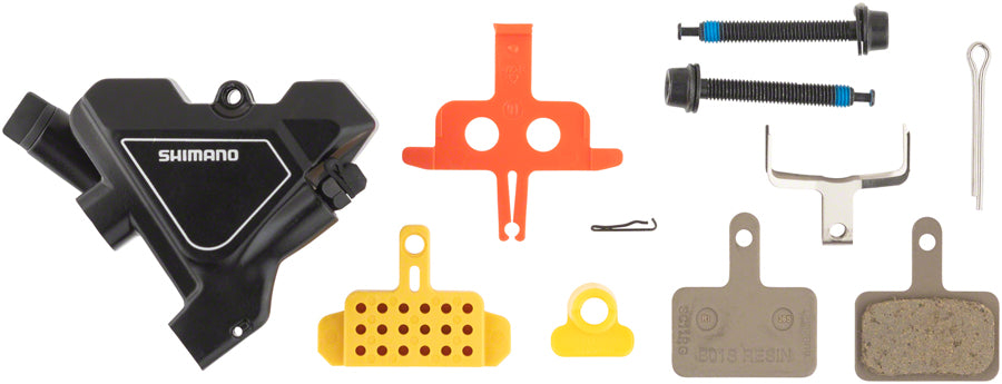 Shimano Altus BR-UR300 Rear Flat-Mount Hydraulic Disc Brake Caliper with Resin Pads withouth Fins, Black