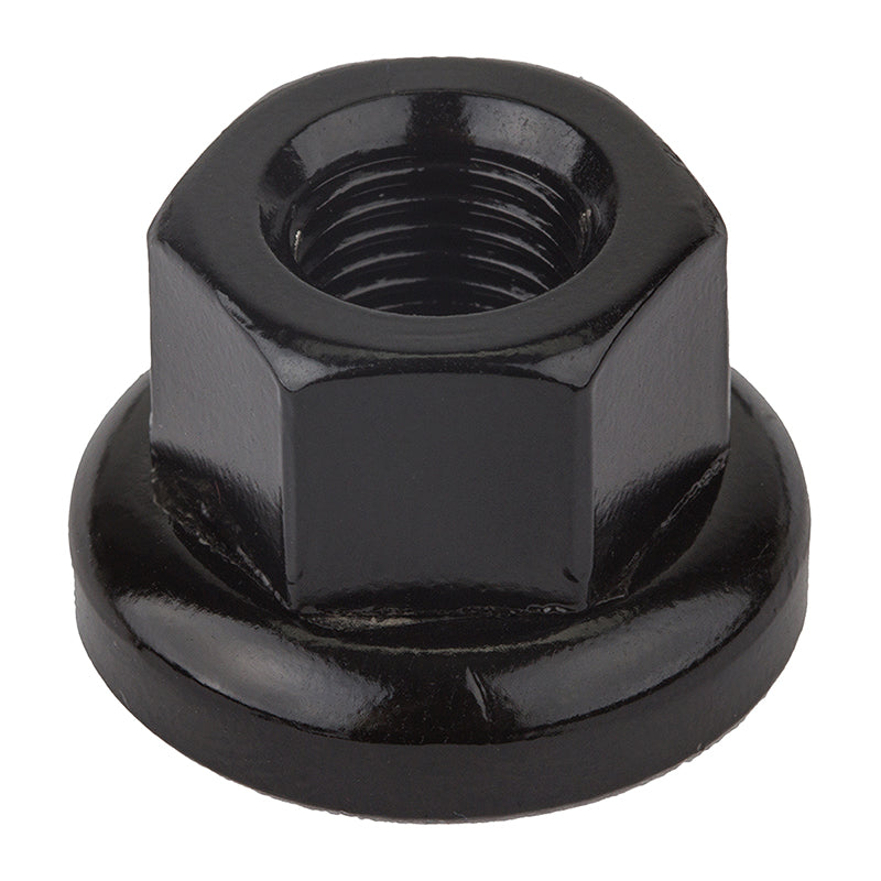 Track Axle nuts Black M9 x 1 Chromoly Pair for Front Hub