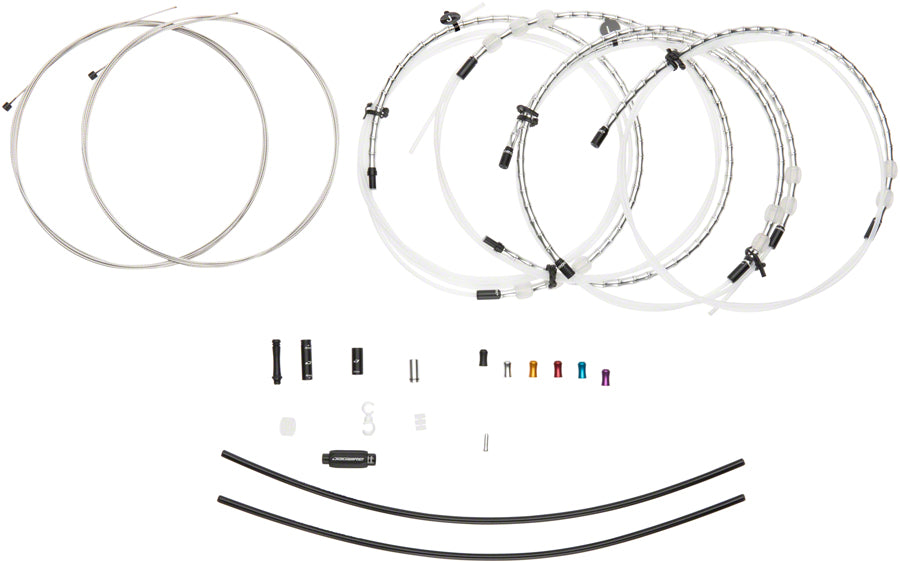 Jagwire 2x Elite Link Shift Cable Kit SRAM/Shimano with Polished Ultra-Slick Cables, Silver