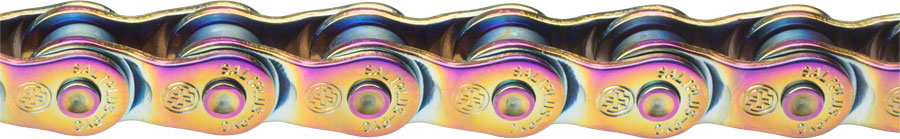 Salt Plus Warlock Chain - Single Speed 1/2" x 1/8", 100 Links, Half Link Chain, Oil Slick