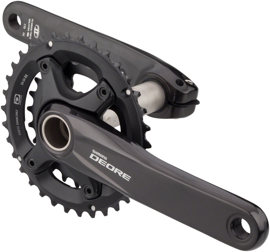 Shimano FC-M6000-2 Crankset - 170mm, 10-Speed, 34/24t, 96/64 BCD, Hollowtech II Spindle Interface, Black