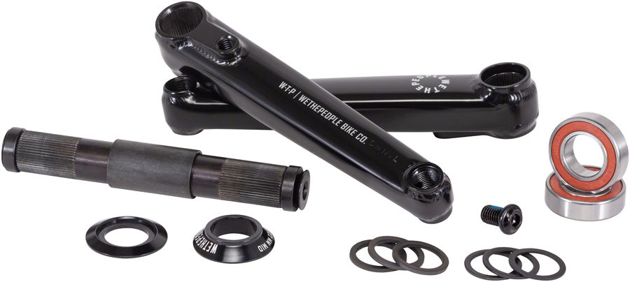 We The People Logic Crankset - 175mm, Mid Bottom Bracket Included, Black