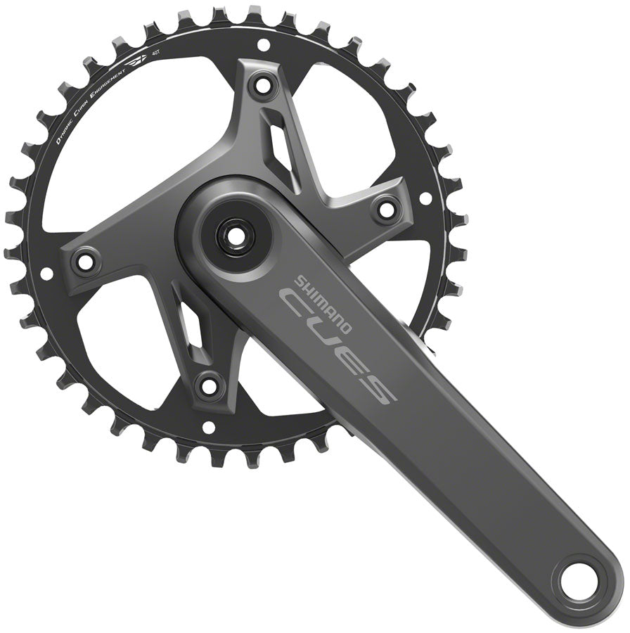 Shimano CUES FC-U6000-1 Crankset - 170mm, 9/10/11-Speed, 40t, 110 BCD, Hollowtech II, Black