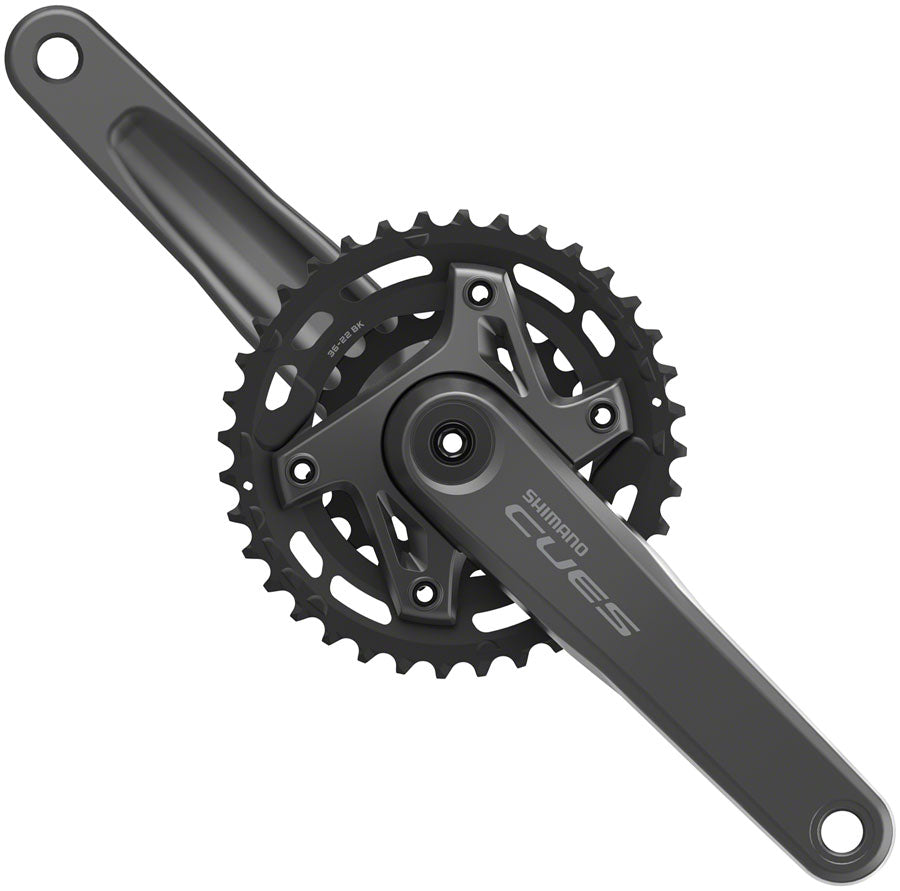Shimano CUES FC-U6000-2 Crankset - 175mm, 9/10/11-Speed, 36/22t, 110 BCD, Hollowtech II, Black