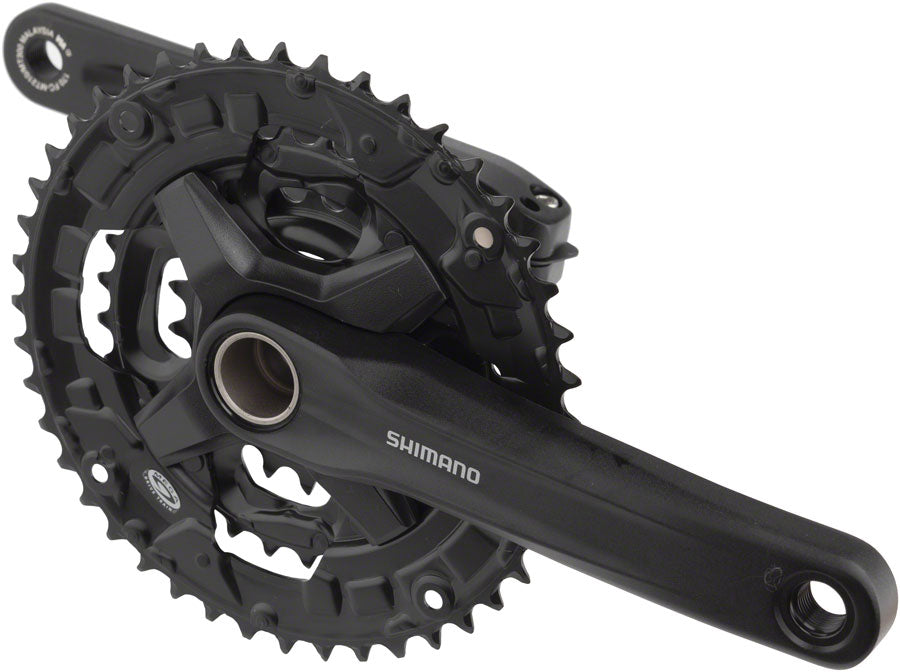 Shimano Alivio FC-MT210-3 Crankset - 170mm, 9-Speed, 44/32/22t, Riveted, Hollowtech II Spindle Interface, Black