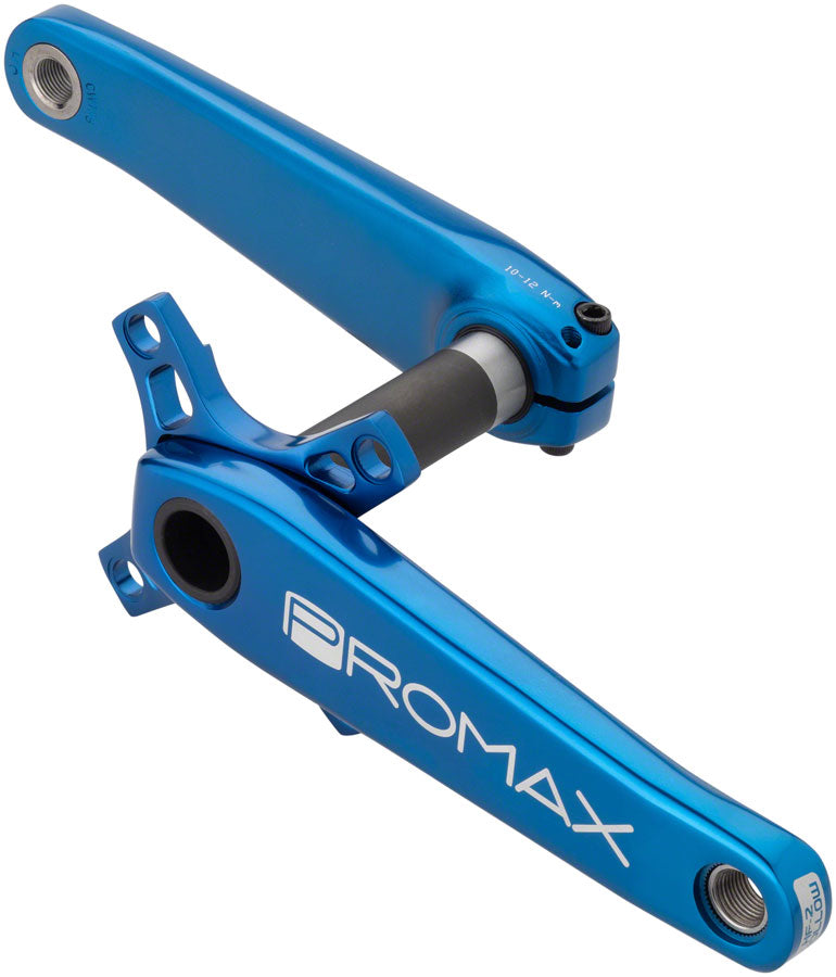 Promax HF-2 Hollow Hot Forged 2 Piece Crank 24 x 175mm 1-Speed Crankset Blue
