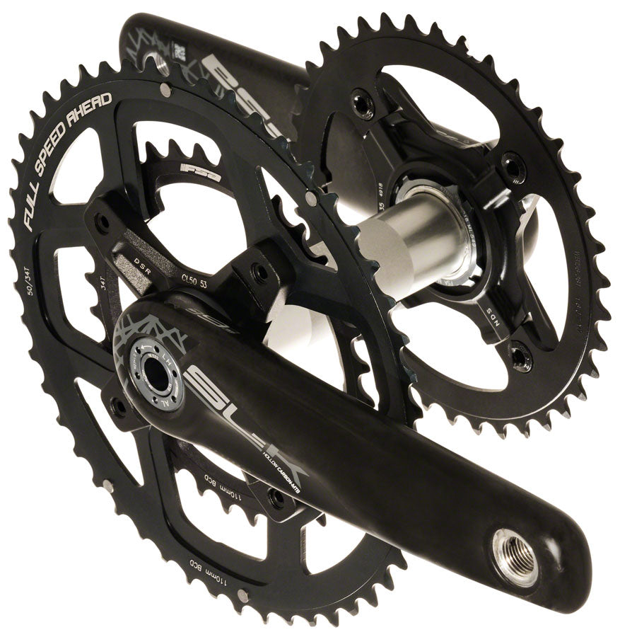 Full Speed Ahead SL-K Light BB392 Tandem Rear Crankset - 170mm, 50/34t, Direct Mount, Black