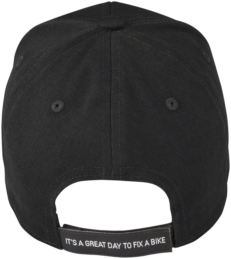 Park Tool HAT-9 Classic Logo Ball Cap, Black, Blue/White Logo