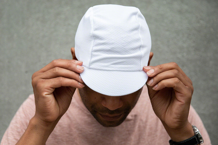 Pace Sportswear Hex-Tek Cycling Cap - UPF 50 Plus, White, MD/LG