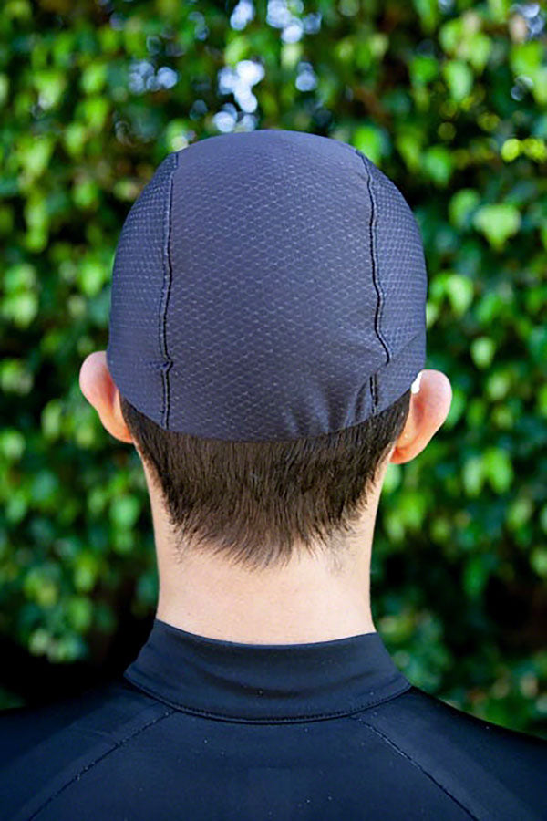Pace Sportswear Hex-Tek Cycling Cap - UPF 50 Plus, Black, MD/LG