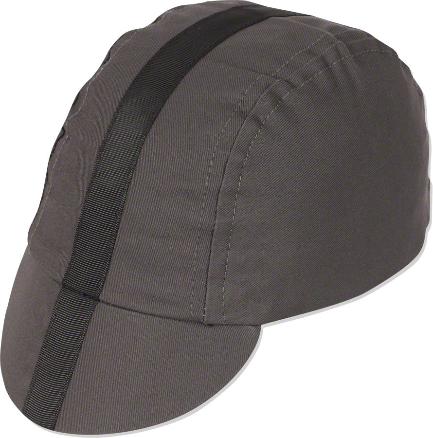 Pace Sportswear Classic Cycling Cap: Charcoal with Black Tape, XL