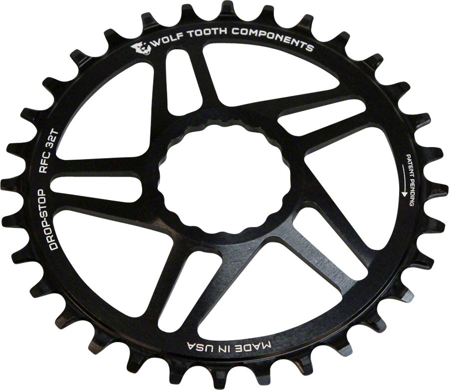 Wolf Tooth Direct Mount Chainring - 30t, RaceFace/Easton CINCH Direct Mount, Drop-Stop, 6mm Offset, Black