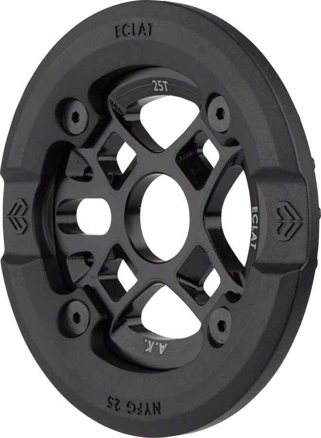 Eclat AK Guard Alex Kennedy Signature Bolt Drive Sprocket w Replaceable Nylon/Fiberglass Guard 25T 24mm/22mm/19mm Black